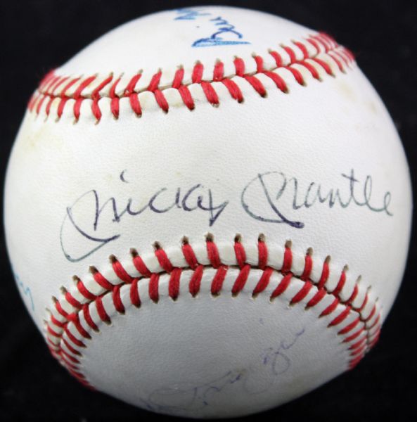Yankees Legends: Multi-Signed OAL Baseball w/ Maris, Mantle, Berra & Others (PSA/DNA)