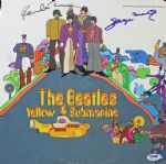The Beatles: Paul McCartney & George Martin RARE Dual Signed Yellow Submarine Album (Perry Cox & PSA/DNA)