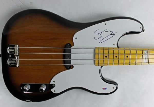 Sting Rare Signed Personal Signature Model Fender Bass Guitar (PSA/DNA)
