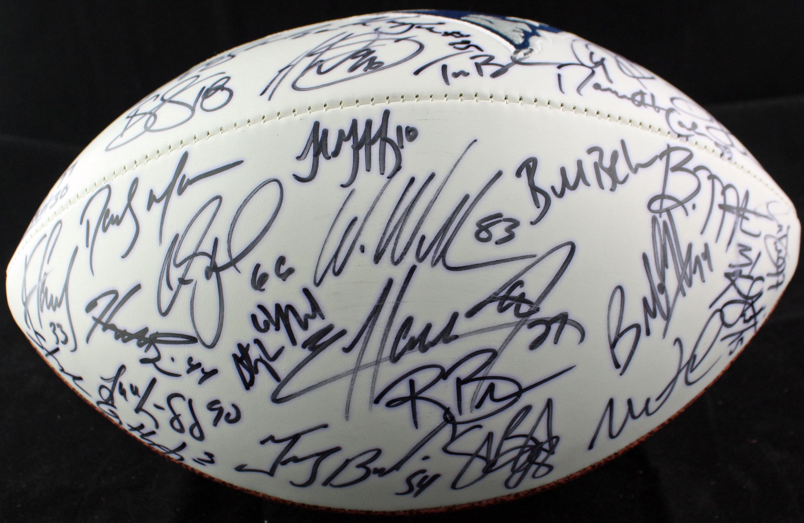 Lot Detail - 2007 New England Patriots Team-Signed Football w/ Brady, Moss,  Seau & Others (JSA)