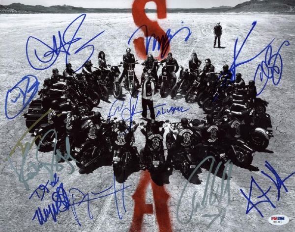 Sons of Anarchy Cast Signed 11" x 14" Color Photo (13 Sigs)(PSA/DNA)