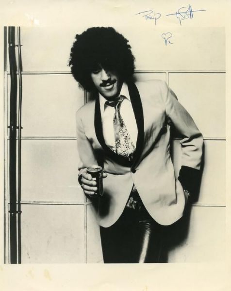 Thin Lizzy: Phil Lynott SCARCE Hand Signed 8" x 10" Photo - One of a Handful Known to Exist! (PSA/DNA)