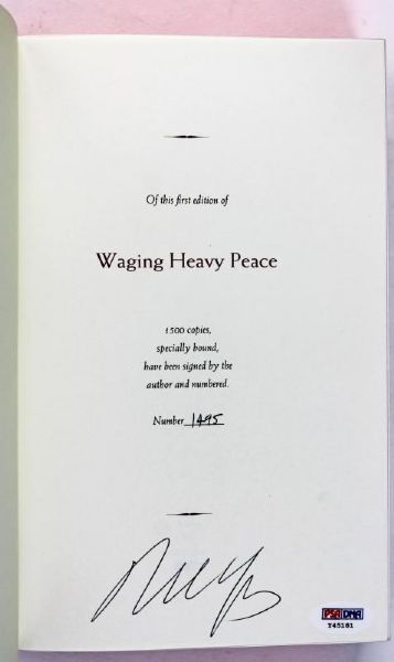 Neil Young Signed "Waging Heavy Peace" 1st Edition Book (PSA/DNA)