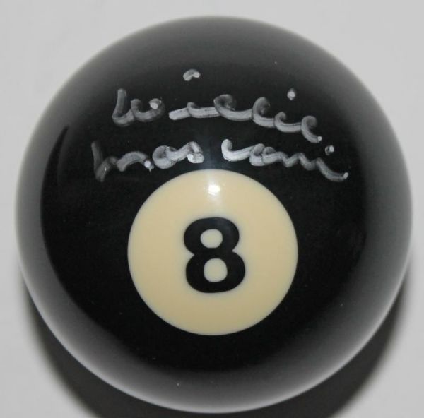 Willie Mosconi Signed #8 Pool Ball (PSA/DNA)
