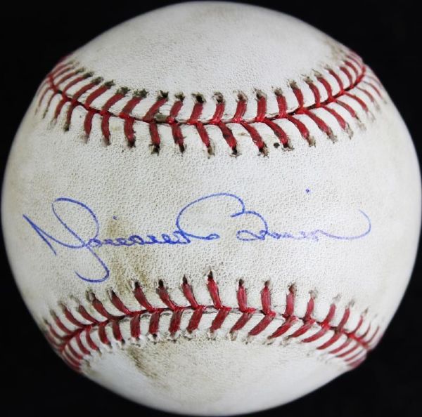 Mariano Rivera Game Used & Signed 2011 OML Baseball (MLB & Steiner)