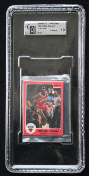 (Michael Jordan) 1985-86 Star Chicago Bulls Team Bag - GAI Graded PERFECT 10