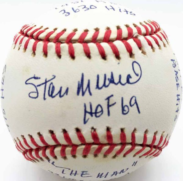 Lot Detail - Stan Musial Impressive Signed & Inscribed ONL Baseball W ...