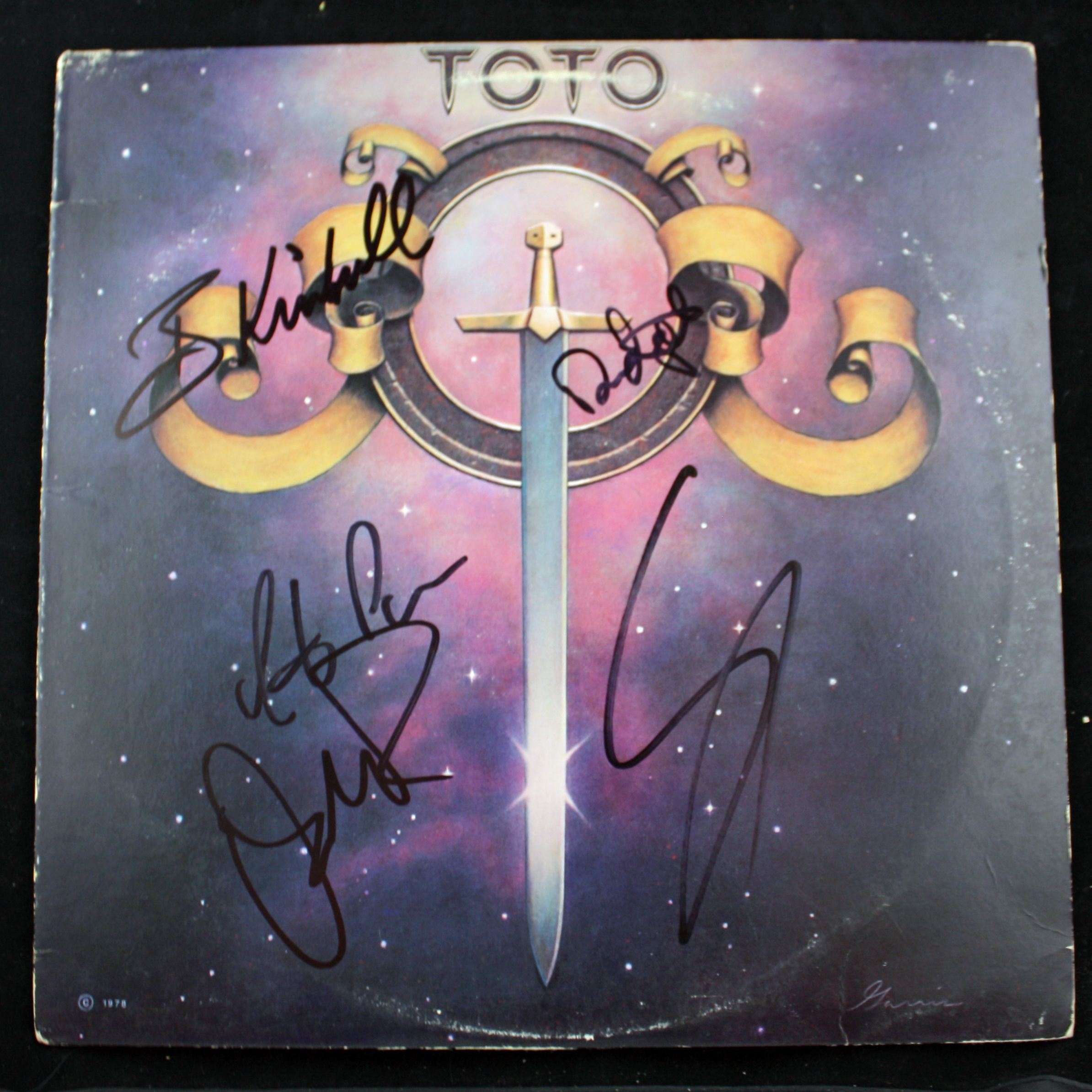 Lot Detail Toto Group Signed Record Album 4 Sigs Psa Jsa Guaranteed