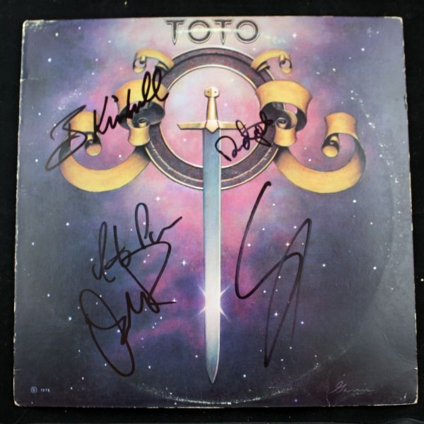 Toto Group Signed Record Album (4 Sigs)(PSA/JSA Guaranteed)