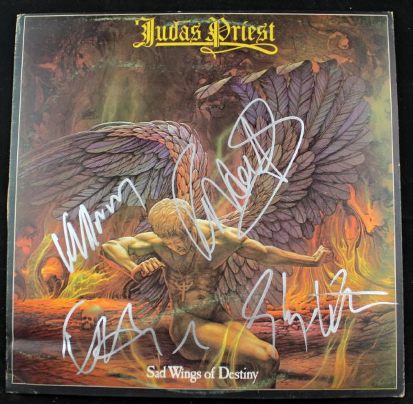 Judas Priest Signed "Sad Wings of Destiny” Album w/ 4 Signatures! (PSA/JSA Guranteed)