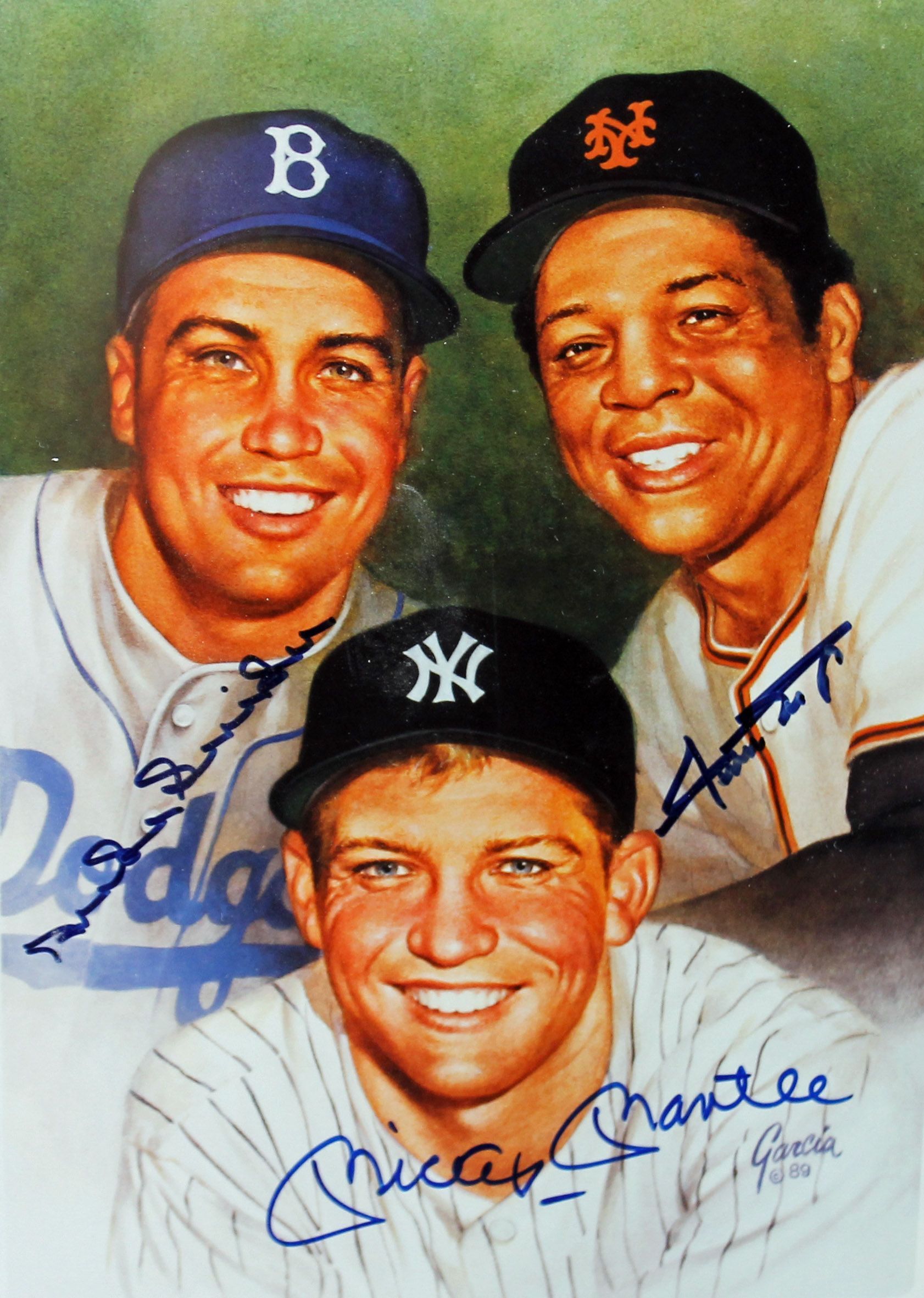 Lot Detail - Mickey Mantle, Duke Snider & Willie Mays Signed ...