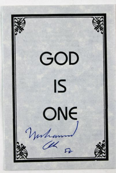 Muhammad Ali Signed 1988 "God is One" Pamphlet (PSA/JSA Guaranteed)