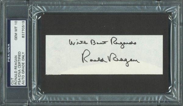  Ronald Reagan Choice Felt Tip Pen Autograph - PSA/DNA Graded GEM MINT 10!