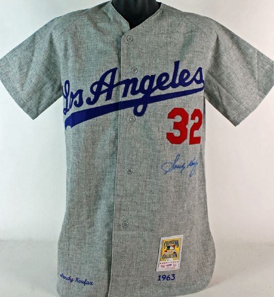 Sandy Koufax Signed Mitchell & Ness 1963 Dodgers Jersey (PSA/DNA)