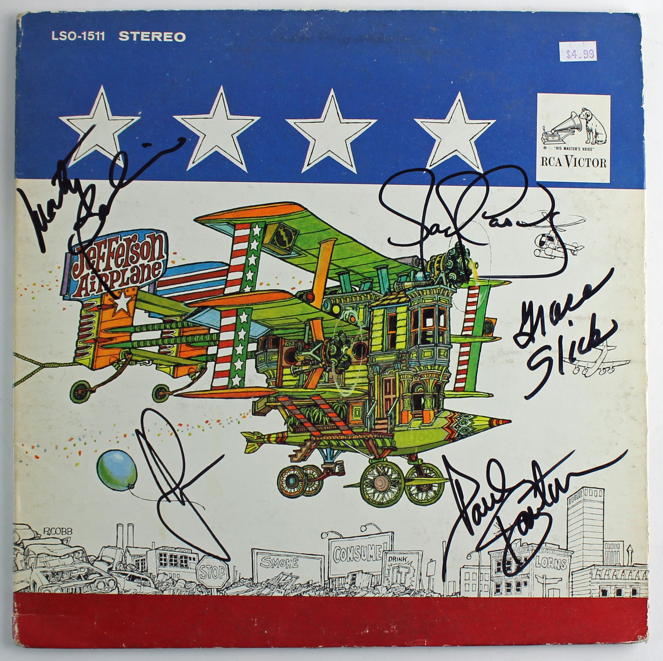 Lot Detail Jefferson Airplane Rare Group Signed Album w/ 5 Signatures