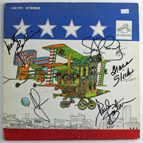 Jefferson Airplane Rare Group Signed Album w/ 5 Signatures (PSA/JSA Guaranteed)