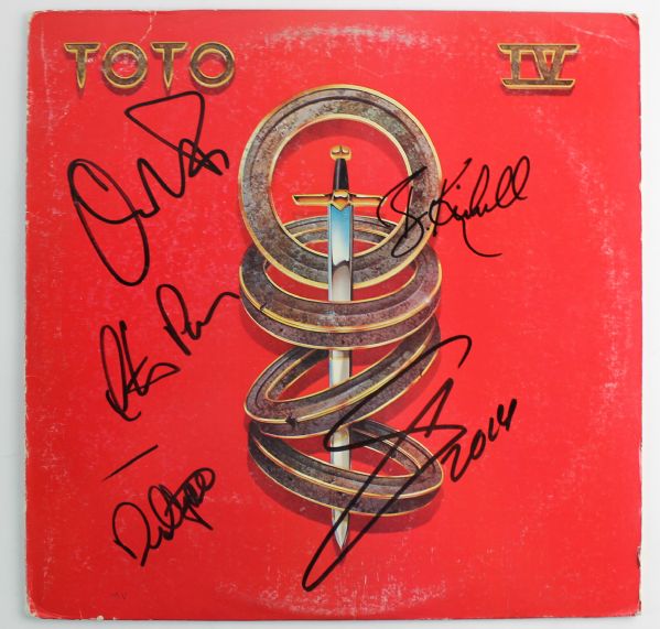 Toto Group Signed Signed "IV" Album w/ 5 Signatures! (PSA/JSA Guaranteed)