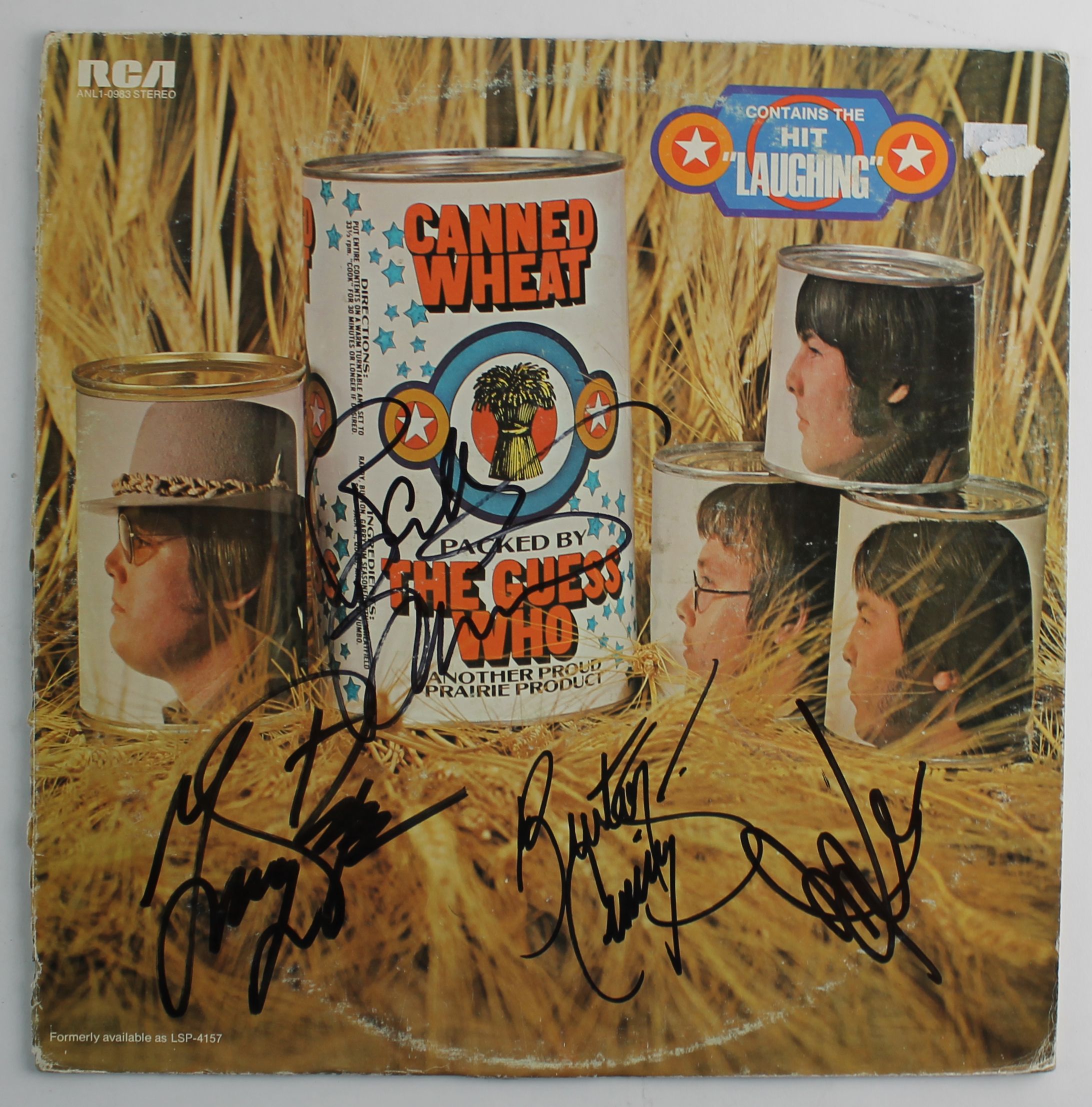 Lot Detail - The Guess Who Band Signed "Canned Wheat Packed By The ...