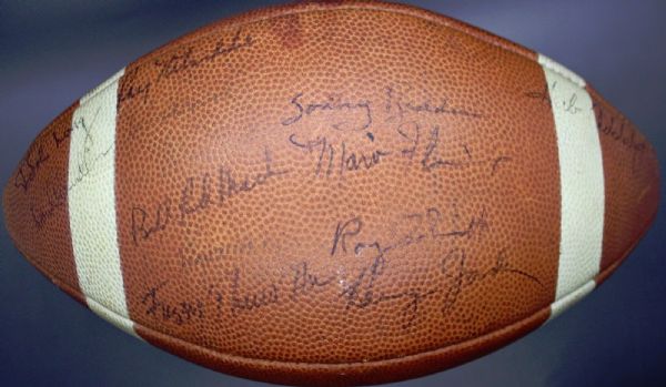 Super Bowl Champion 1967 Green Bay Packers Team-Signed Football w/ Vince Lombardi! (JSA)