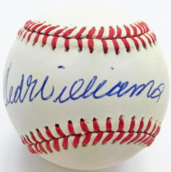 Ted Williams Superbly Signed OAL Baseball (PSA/JSA Guaranteed)