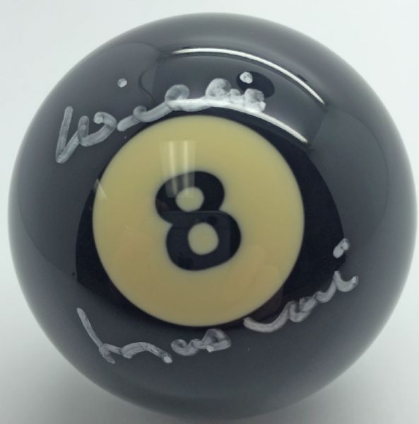 Willie Mosconi Signed 8 Billiards Ball (PSA/JSA Guaranteed)