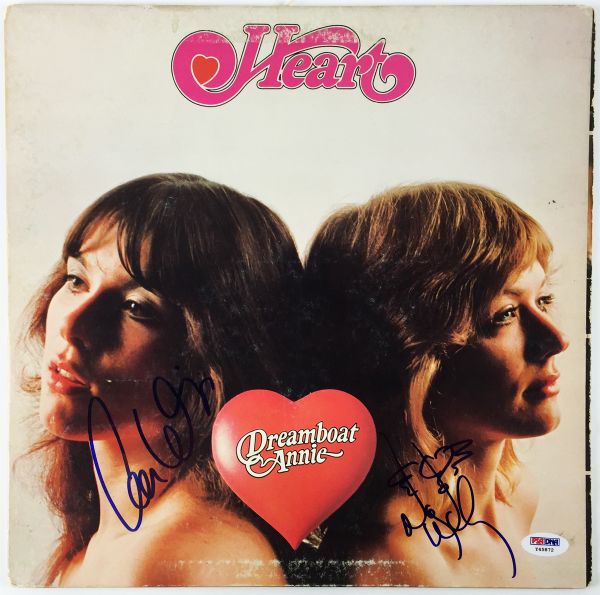 Heart: Ann Wilson & Nancy Wilson Signed "Dreamboat Annie" Debut Album Cover (PSA/DNA)