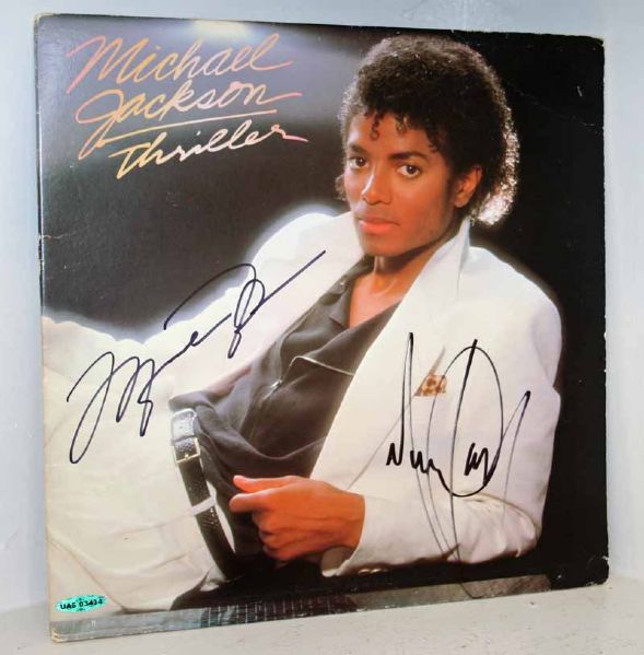 Michael Jordan & Michael Jackson Rare Dual Signed "Thriller" Album (UDA & PSA/DNA)
