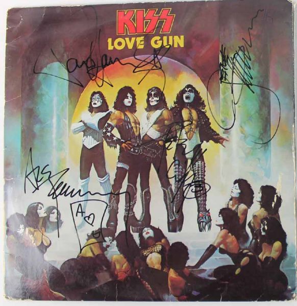 KISS Rare Group Signed "Love Gun" Album w/ 4 Signatures! (PSA/DNA)