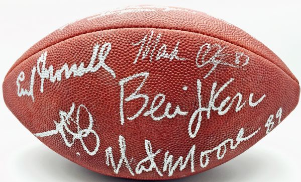 1972 Miami Dolphins Multi-Signed Leather NFL Football w/ Don Shula! (PSA/JSA Guaranteed)