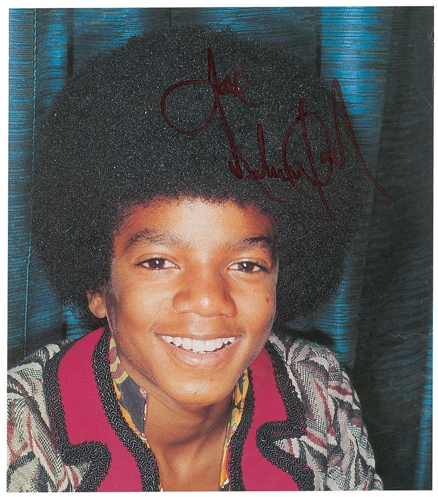 Lot Detail Michael Jackson Signed 12 X 10 Jackson Five Era Color