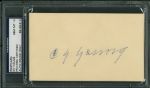 Cy Young Signed Vintage 3 x 5 Card - PSA/DNA Graded GEM MINT 10!