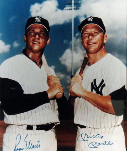 M&M Boys: Mickey Mantle & Roger Maris Dual Signed ULTRA-RARE Over-Sized 11" x 14" Color Photo (JSA)