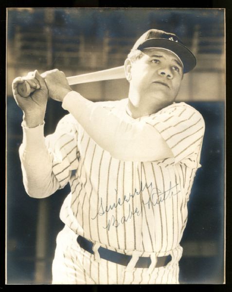 Babe Ruth Stunning Signed 8" x 10" New York Yankees Photo! (JSA)