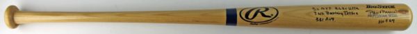 Stan Musial Signed & Inscribed Stat Baseball Bat (Reggie Jackson & PSA/JSA Guaranteed)