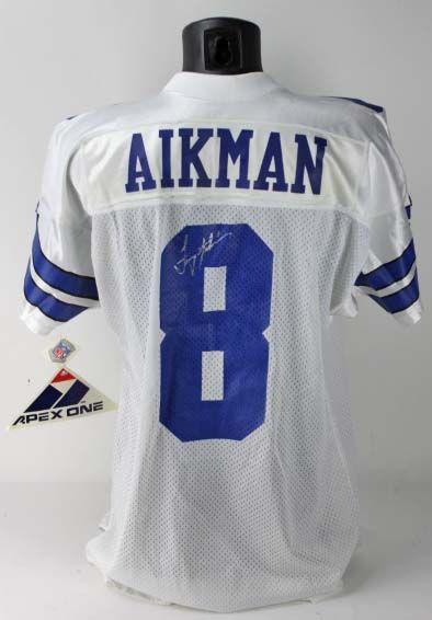 Troy Aikman Autographed Dallas Custom White Football Jersey - JSA