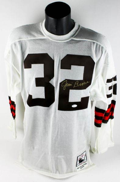 Jim Brown Signed 1964 Cleveland Browns Mitchell & Ness Jersey (JSA)