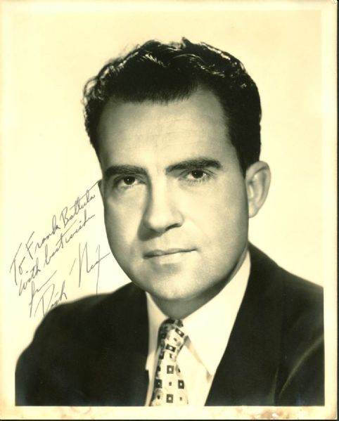 Richard Nixon Vintage Signed 8" x 10" B&W Portrait Photo (PSA/DNA)