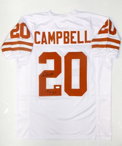 Earl Campbell Signed Texas Longhorns Jersey w/ "HT 77" Inscription (JSA)