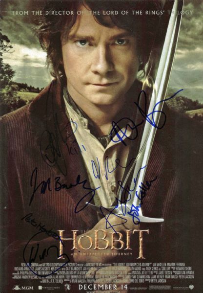 The Hobbit Cast Signed 11" x 17" Photo w/ 8 Signatures! (PSA/JSA Guaranteed)