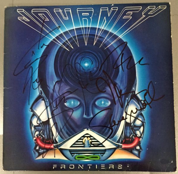 Journey Group Signed "Frontiers" Record Album (5 Sigs)(JSA Guaranteed)