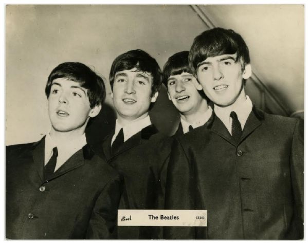 The Beatles: Exceptional 7" x 5"  Group Signed 1963 Promotional Photo (PSA/JSA Guaranteed & Tracks)