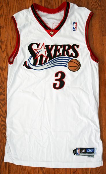 Lot Detail - 2002 Allen Iverson Number 6 NBA All-Star Game-Used