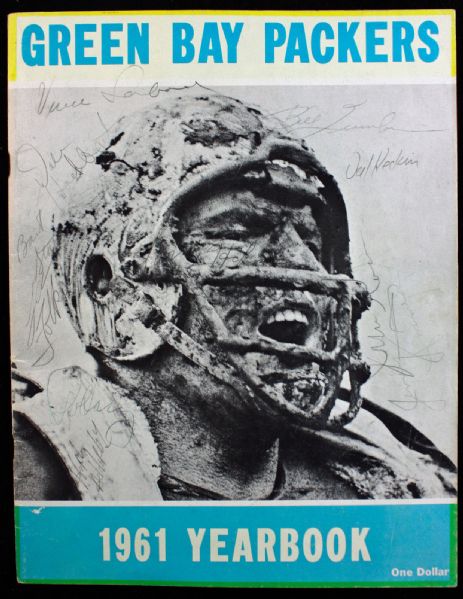 NFL Champions 1961 Green Bay Packers Team Signed Yearbook w/ Vince Lombardi! (JSA)