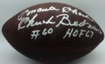 Chuck Bednarik Signed NFL  The Duke Vintage Football w/ Rare Inscriptions! (PSA/DNA)