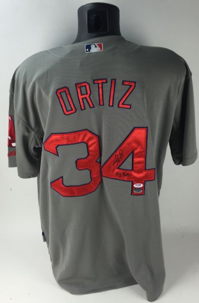 David Ortiz Rare Signed Boston Redsox Jersey w/ "Big Papi" Inscription (PSA/DNA)
