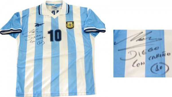 Diego Maradona Signed Argentina Jersey (PSA/JSA Guaranteed)