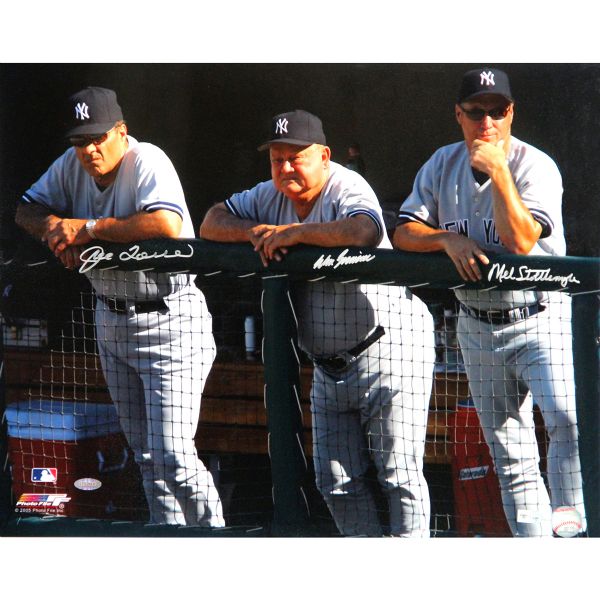 Yankees Greats Signed 16" x 20" Photo w/ Torre, Zimmer & Stottlemyre (Steiner Sports)