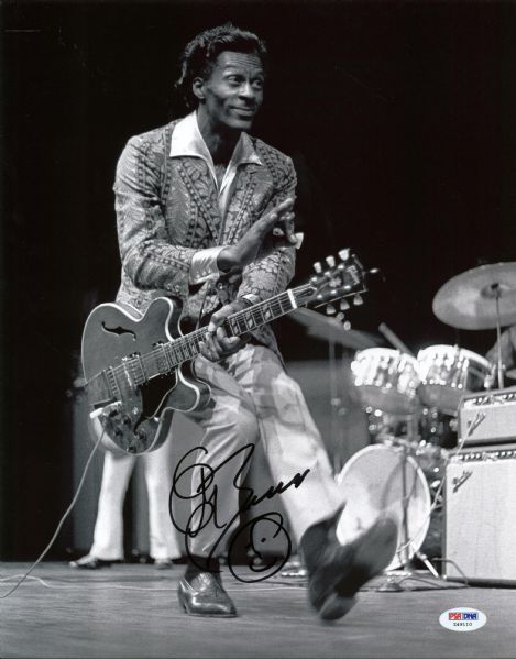 Chuck Berry Signed 11" x 14" Photo (PSA/DNA)