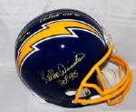 Air Coryell: Chargers Multi-Signed Full Size Helmet w/ Winslow, Joiner & Fouts (JSA)
