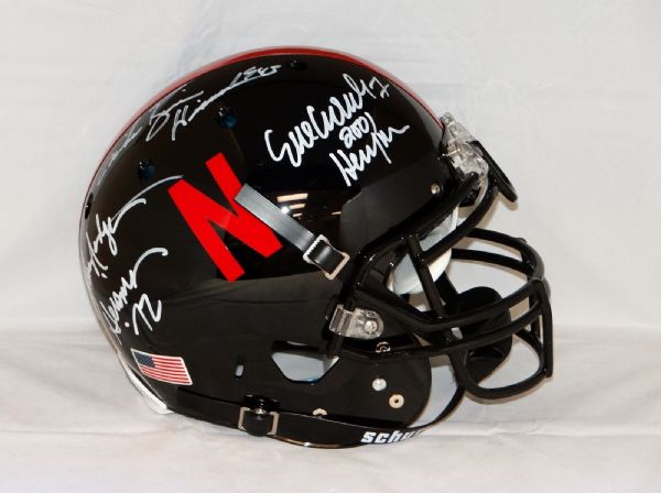 Nebraska Heisman Winners Multi-Signed On-Field Style Helmet w/ 3 Winners! (JSA)